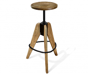 Деревянный стул SHT-ST16/S92 круглый (браш.коричневый/черный муар)