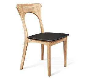 Деревянный стул SHT-S63 кож.зам (прозрачный лак/черный)