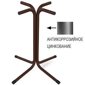 Основание для стола SHT-TU7-1 коричневое (цинк) (коричневый муар (цинк)/черный)