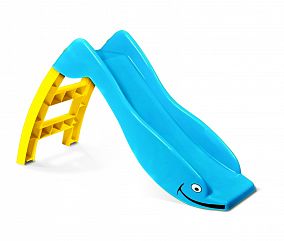 Игровая горка KIDS Дельфин 307 (голубой/желтый)