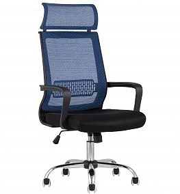 Кресло офисное Бизнес голубое