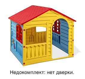 Домик игровой KIDS 360-Н (красный/голубой/желтый)