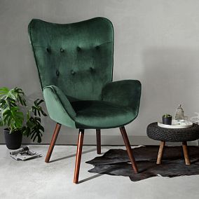 Кресло BELLA (БЭЛЛА) вельвет зеленый