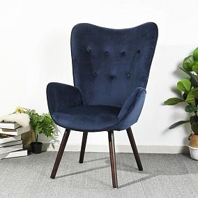 Кресло BELLA (БЭЛЛА) вельвет синий