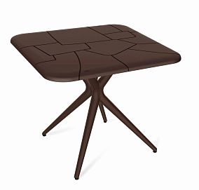 Пластиковый стол SHT-TU30/TT30 83/83 коричневый (коричневый/коричневый)