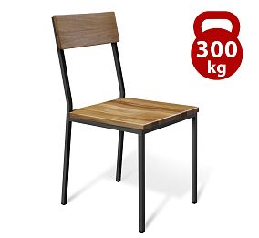 Деревянный стул SHT-S90 (прозрачный лак/т.серый ral7022)